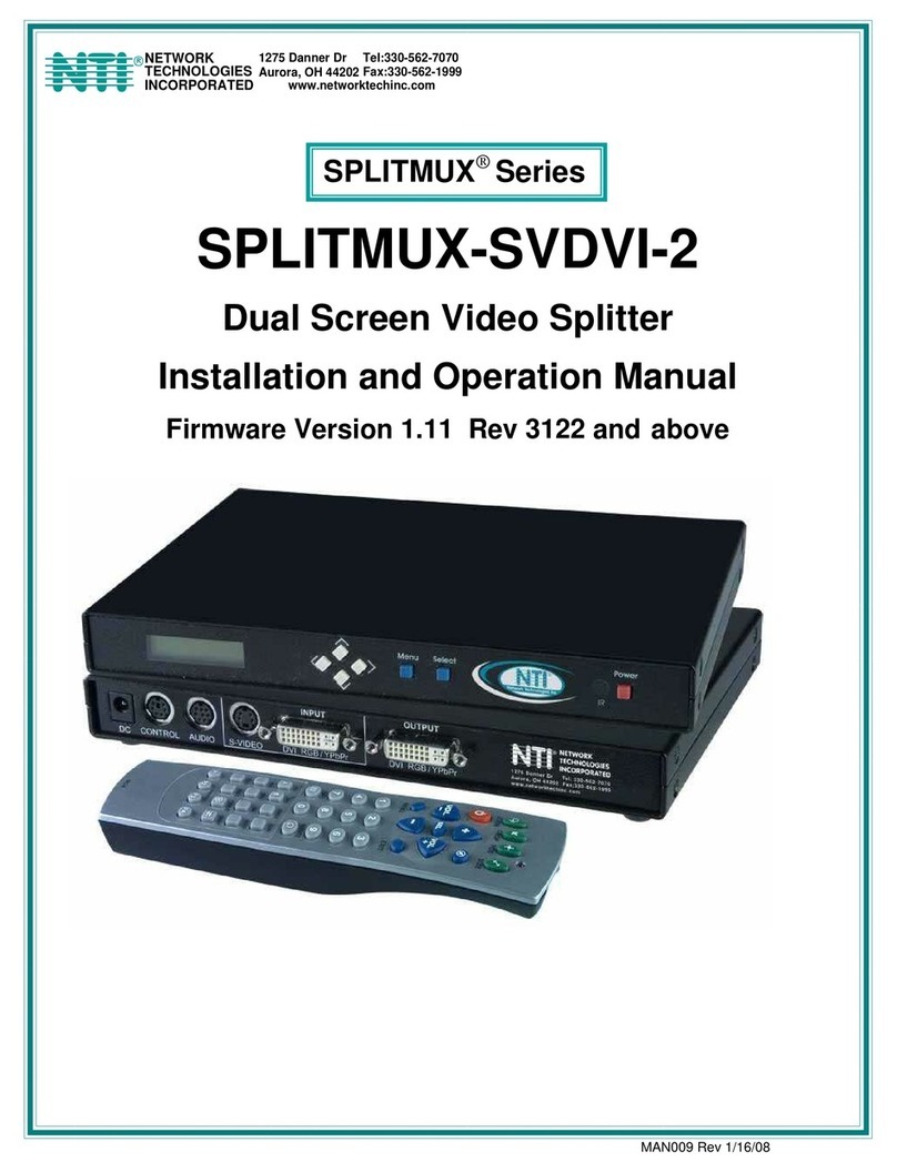 NTI SPLITMUX-SVDVI-2 Manual de usuario
