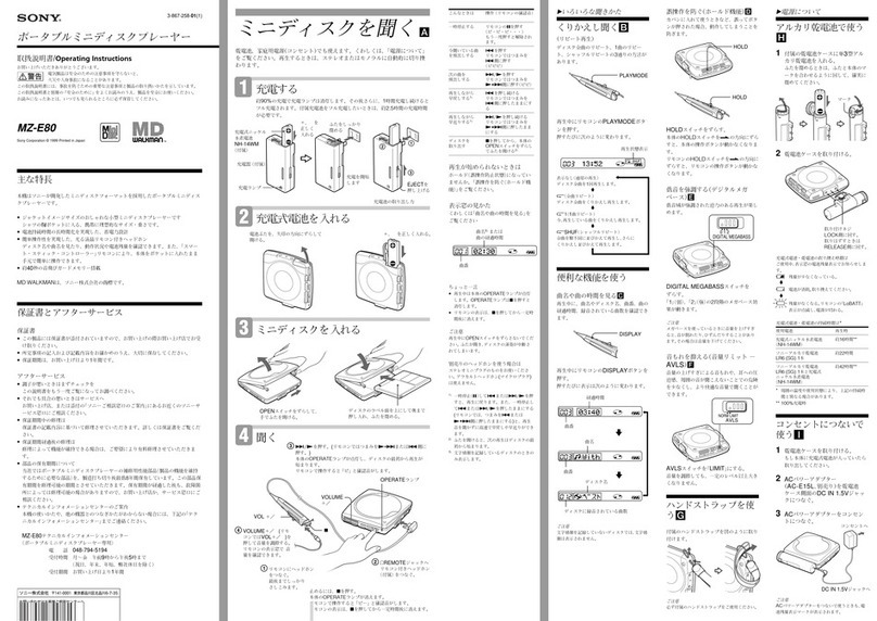 Sony MZ-E80 Manual de usuario