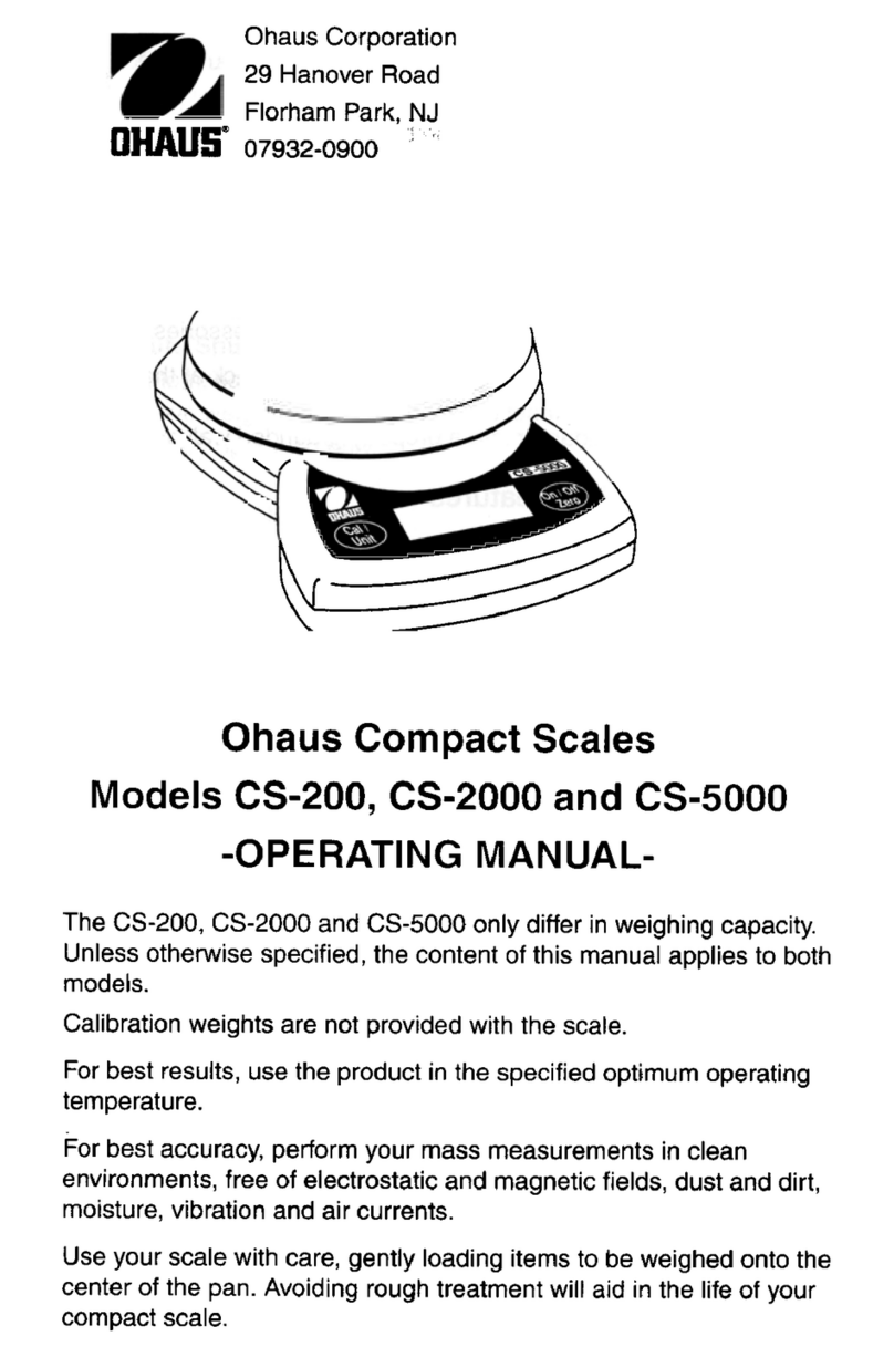 OHAUS CS 200 Manual de usuario