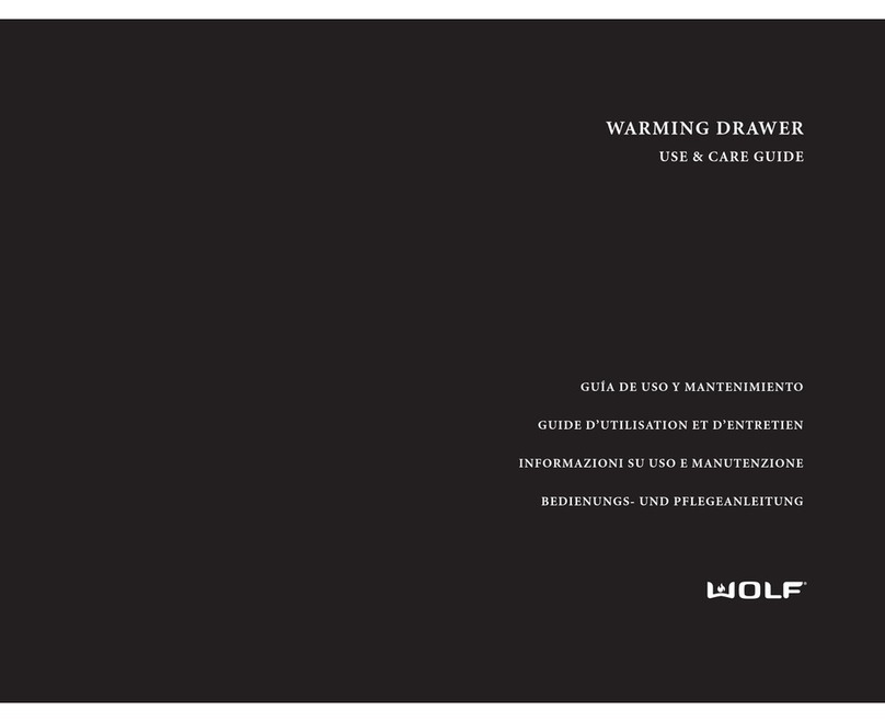 Wolf Warming Drawer Manual de usuario