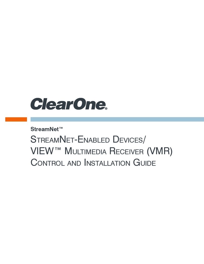Clear One StreamNet Manual de uso y mantenimiento