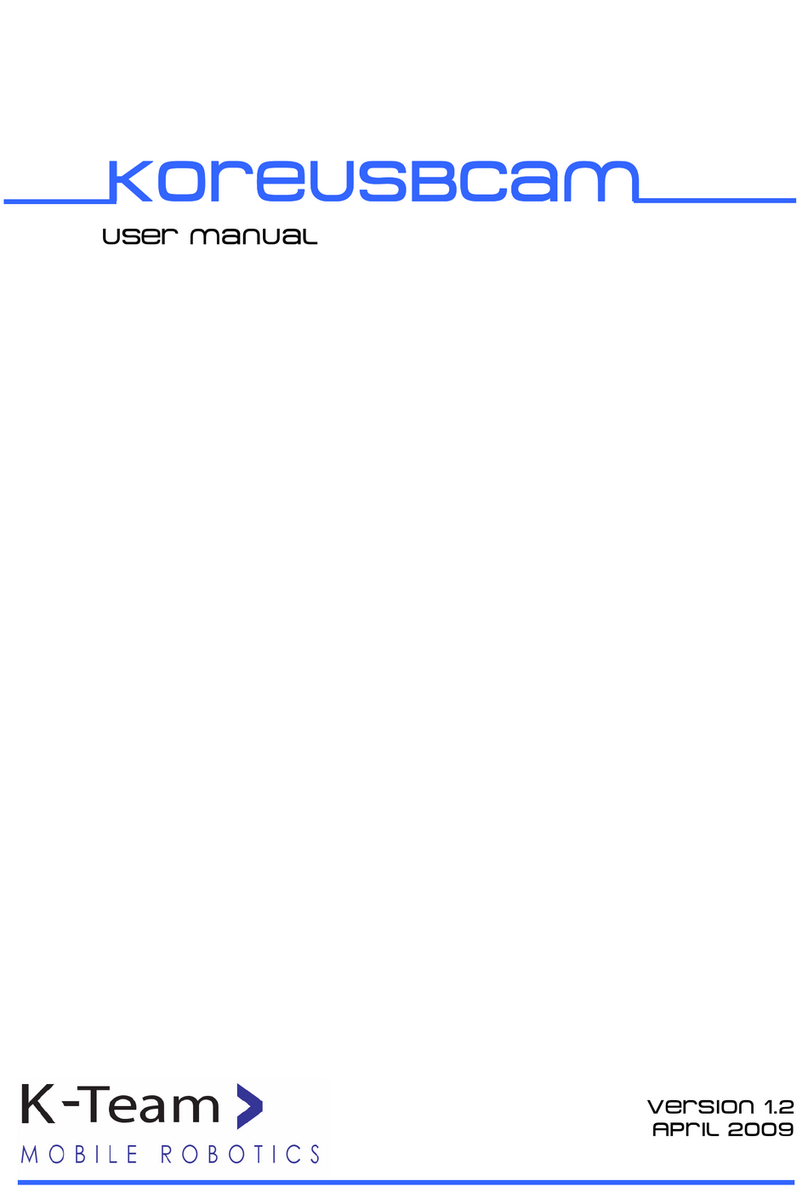 K-Team KoreUSBCam Manual de usuario K-Team KoreUSBCam Manual de usuario
