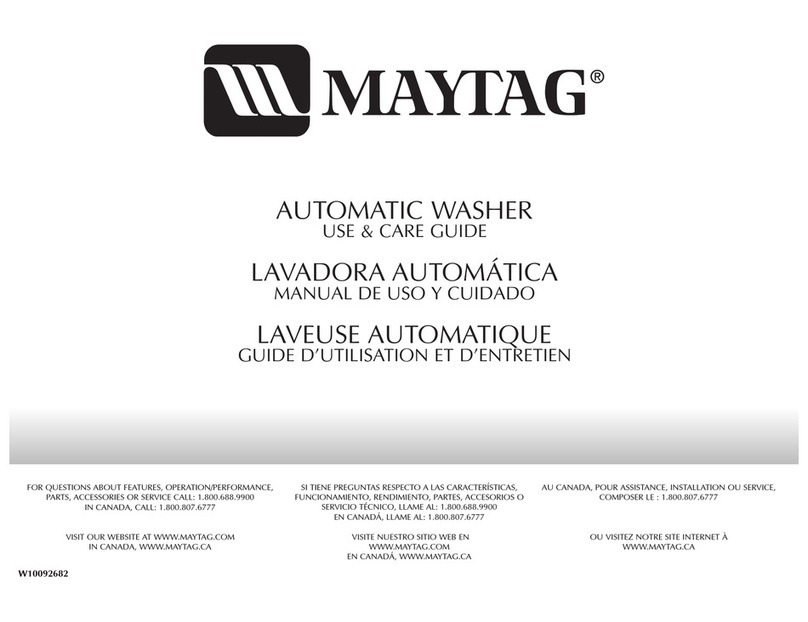 Maytag AUTOMATIC WASHER Manual de usuario