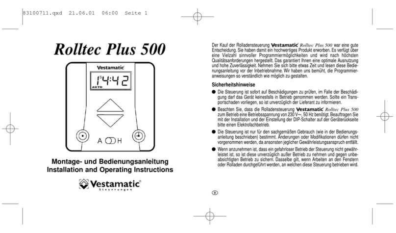 Vestamatic Rolltec Plus 500 Manual de usuario Vestamatic Rolltec Plus 500 Manual de usuario