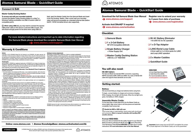 Atomos Samurai Blade Manual de usuario
