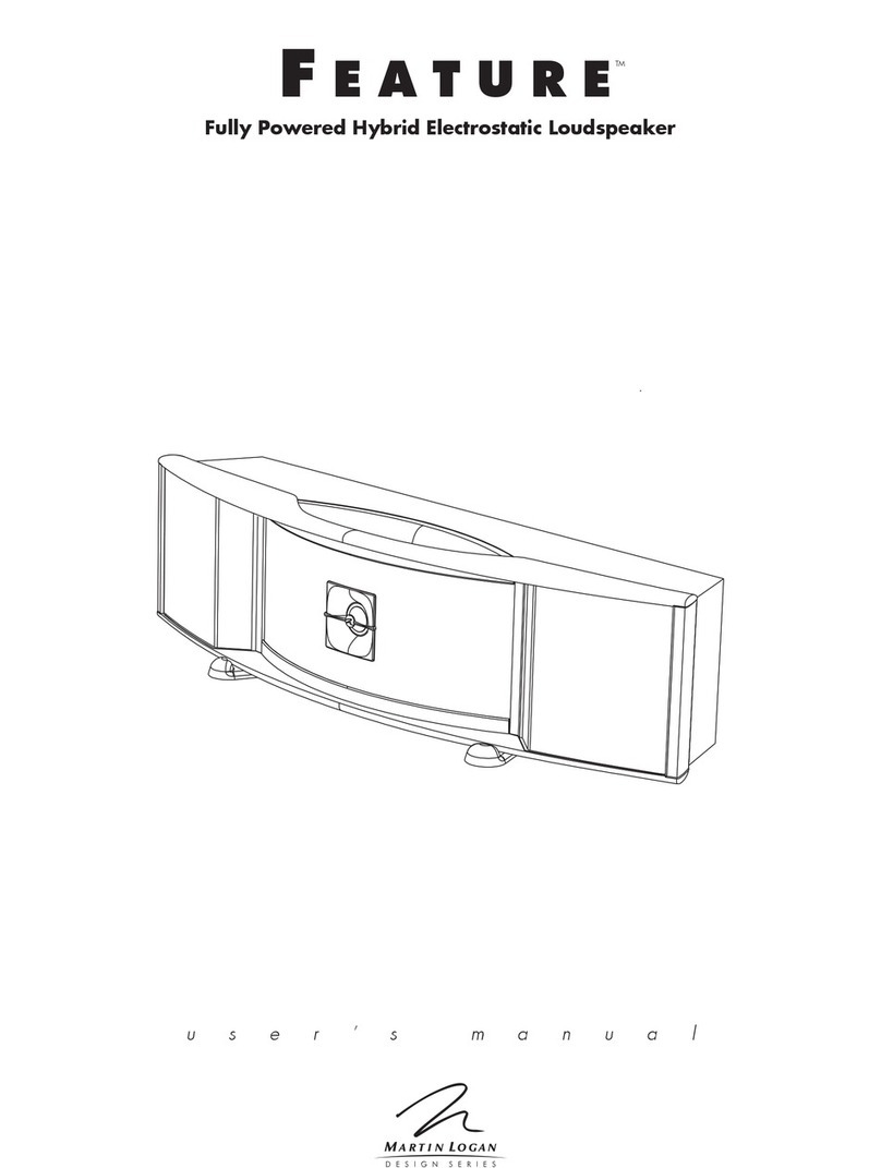 MartinLogan Feature Manual de usuario