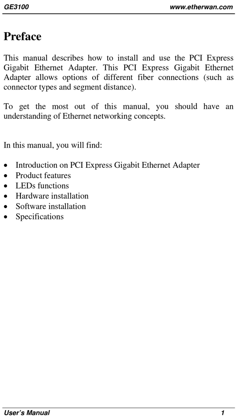 EtherWAN GE3100 Manual de usuario