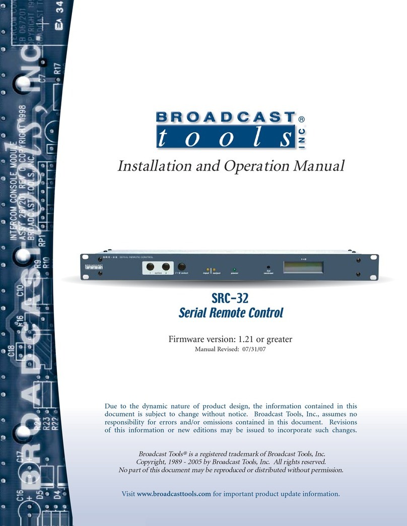 Broadcast Tools SRC-32 Manual de usuario