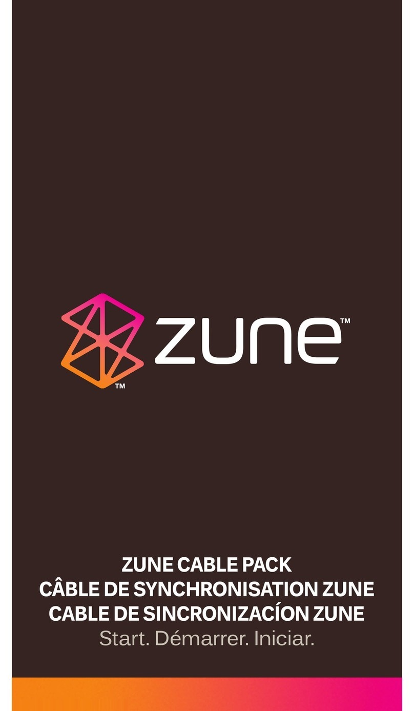 Zune CABLE Pack Manual de usuario