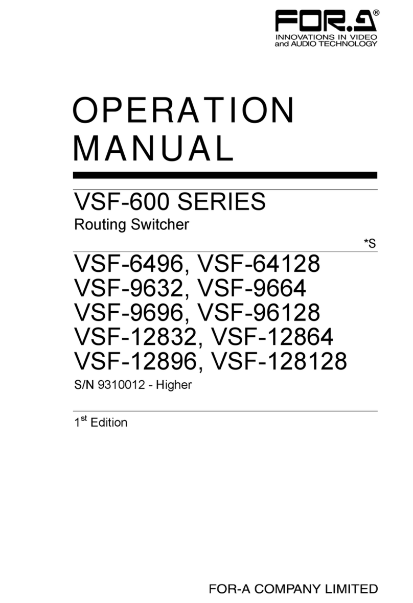 FOR-A VSF-6496 Manual de usuario