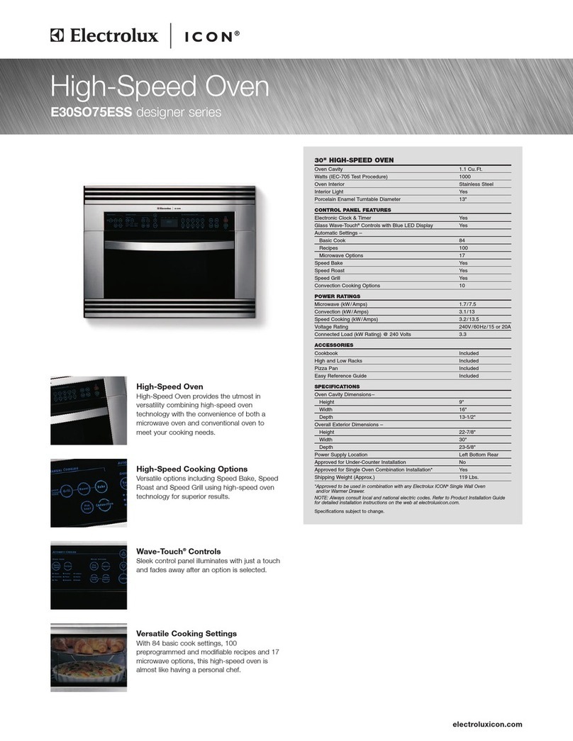 Electrolux E30SO75ESS - 30" Wall Oven Manual de usuario