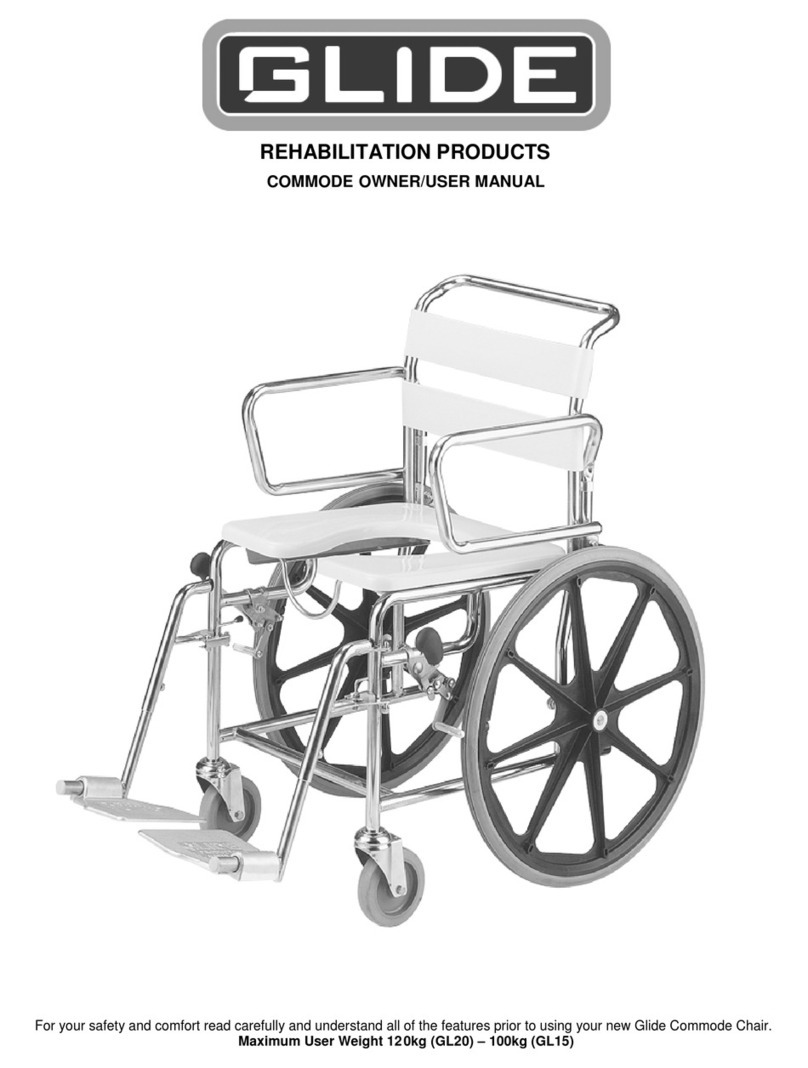 Glide COMMODE Manual de usuario Glide COMMODE Manual de usuario