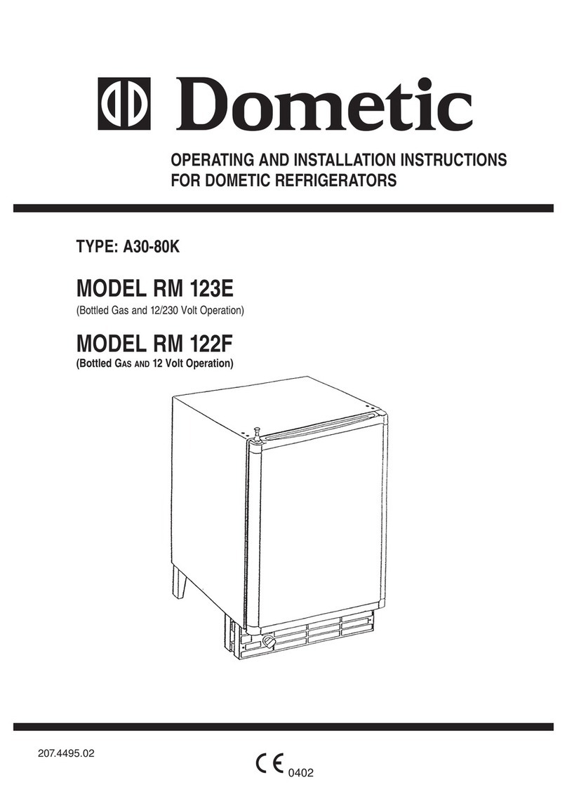 Dometic RM 123E Manual de usuario