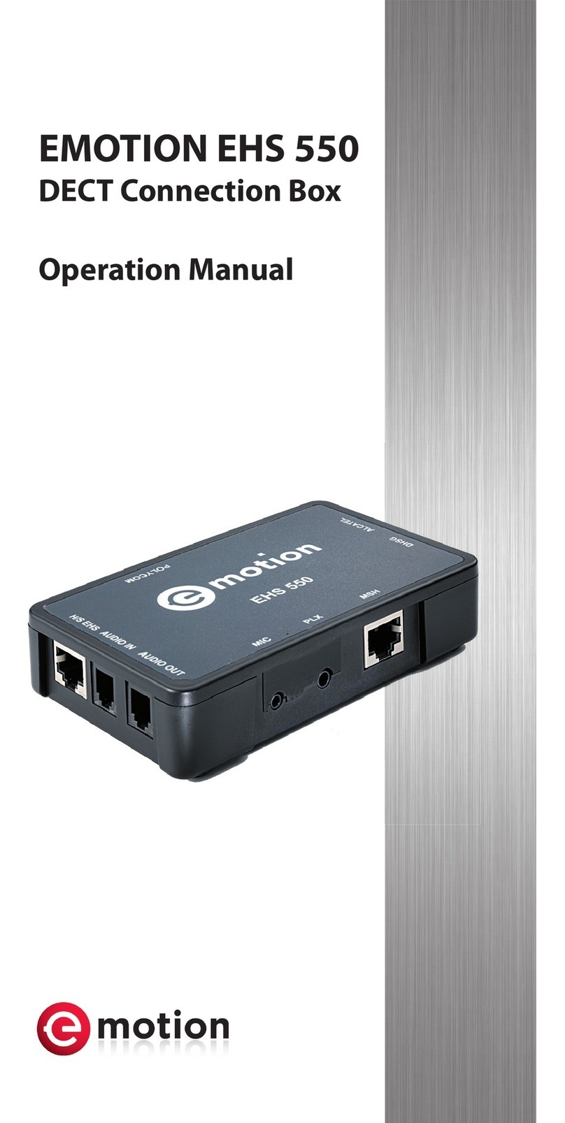 e-motion EHS 550 Manual de usuario