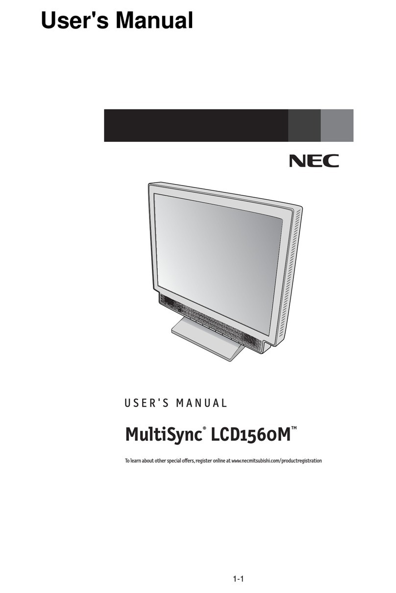 NEC LCD1560M - MultiSync - 15" LCD Monitor Manual de usuario NEC LCD1560M - MultiSync - 15" LCD Monitor Manual de usuario