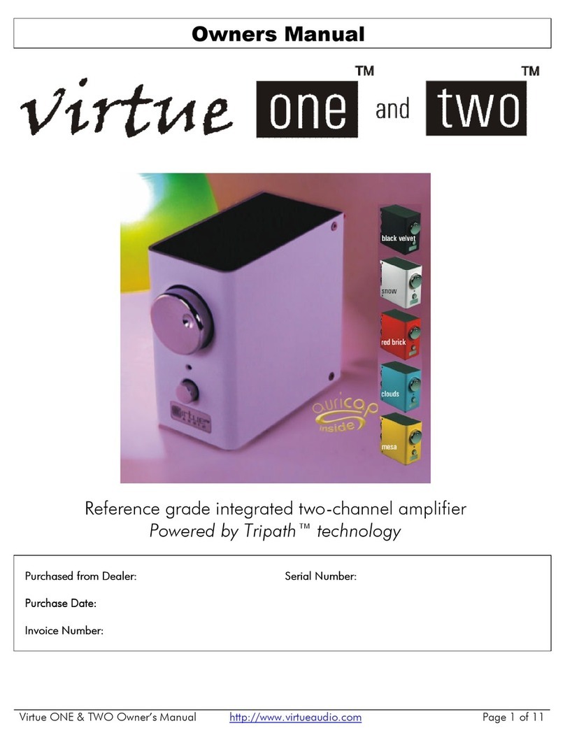 Virtue Audio one Manual de usuario