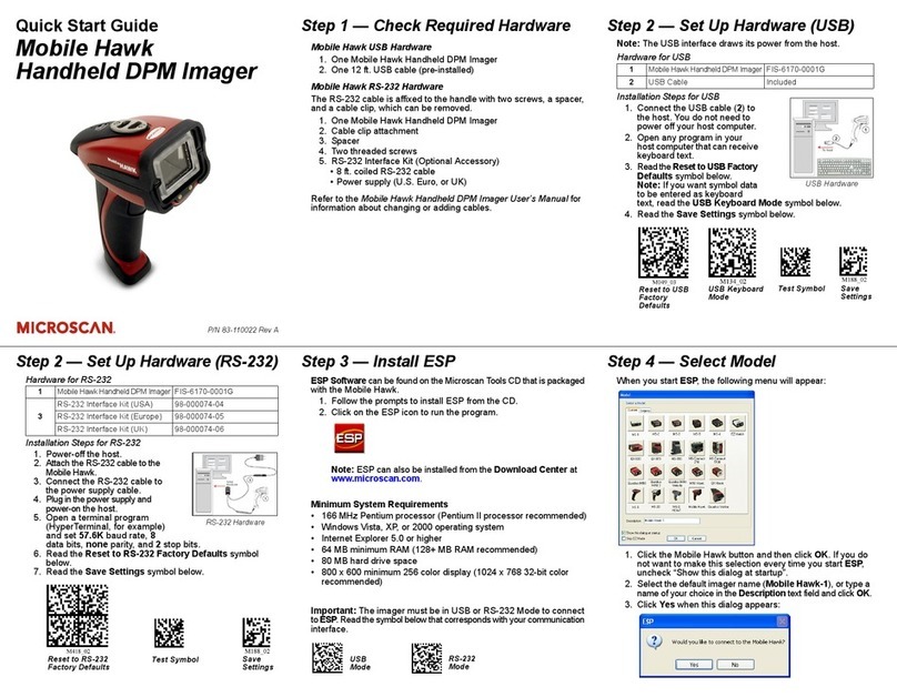 Microscan Mobile Hawk Manual de usuario