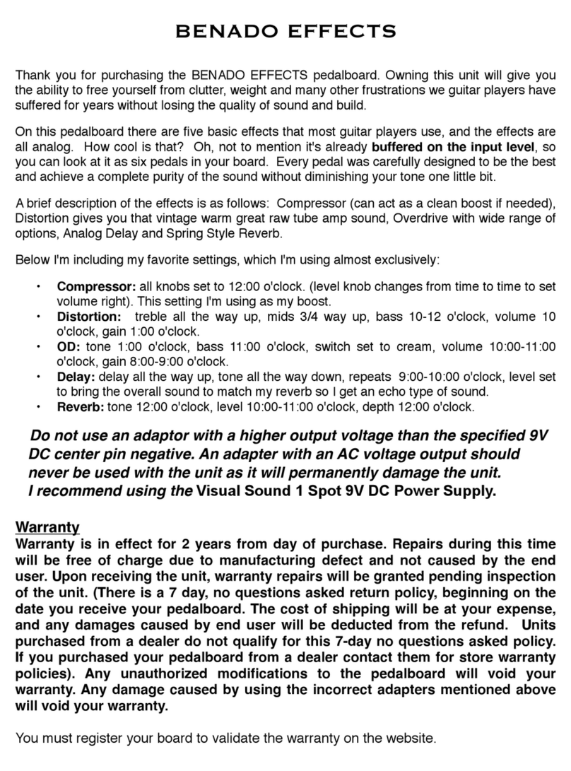 BENADO EFFECTS PB1 Manual de usuario