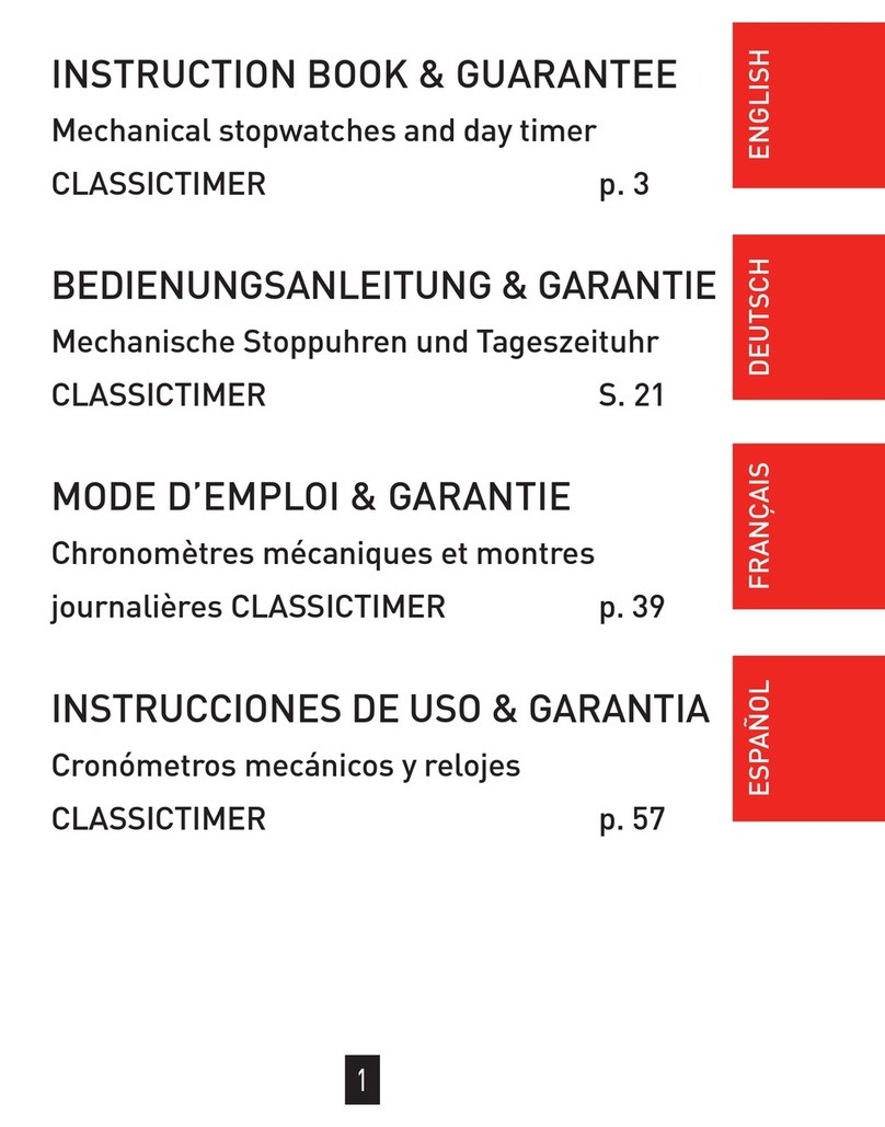 Hanhart CLASSICTIMER Manual de usuario Hanhart CLASSICTIMER Manual de usuario