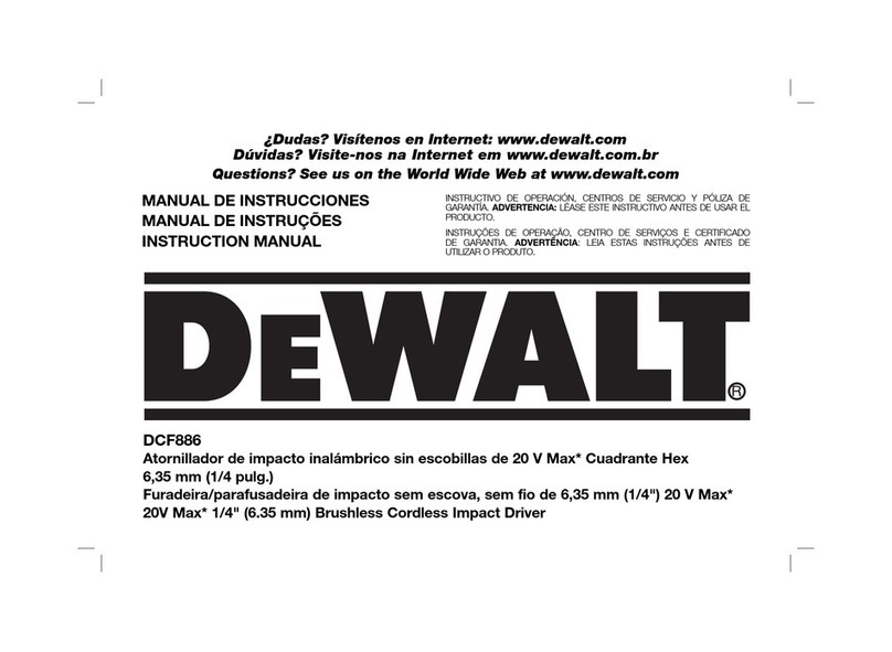 DeWalt DCF886 Manual de usuario