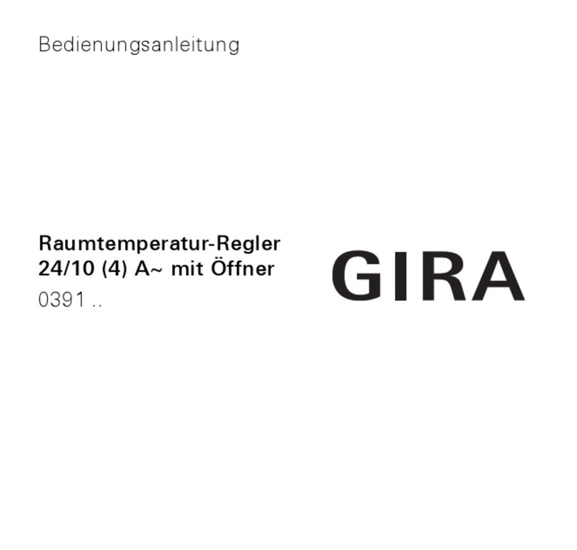 Gira temperature controller Manual de usuario