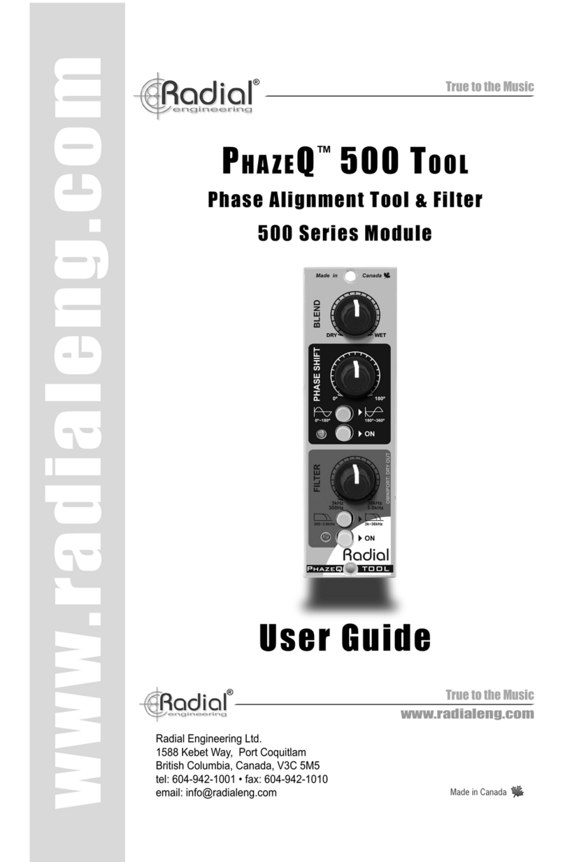 Radial Engineering PhaseQ 500 Manual de usuario Radial Engineering PhaseQ 500 Manual de usuario