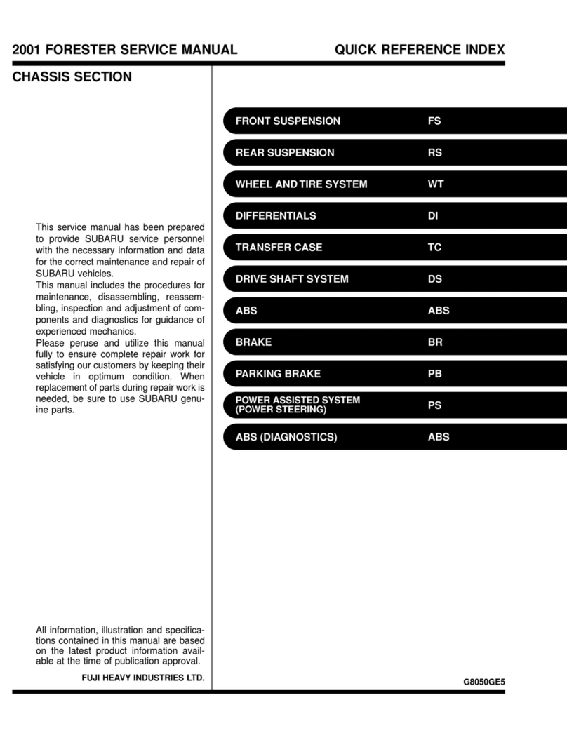 Subaru 2001 Forester Manual de usuario