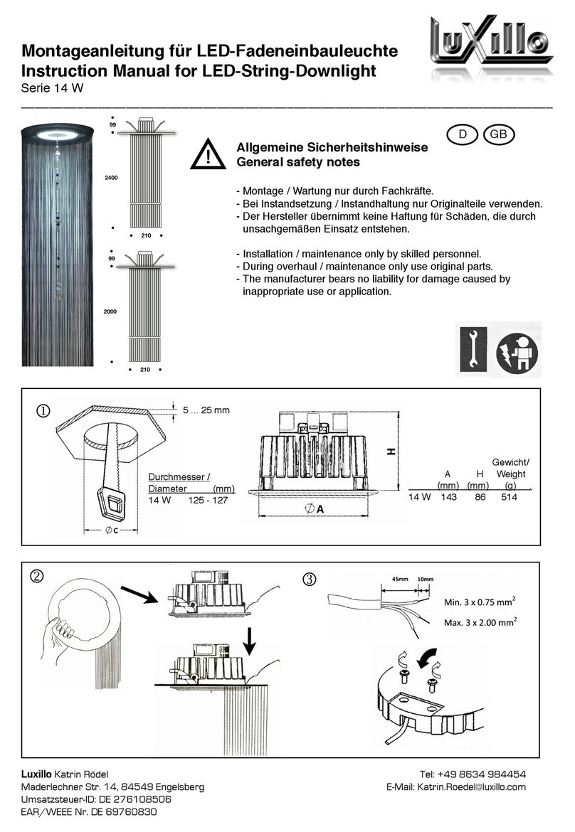 Luxillo LED-String-Downlight Manual de usuario