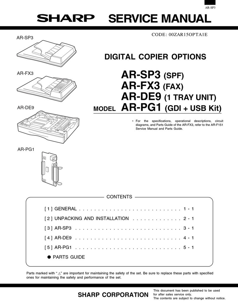 Sharp AR-SP3 (SPF) Manual de usuario