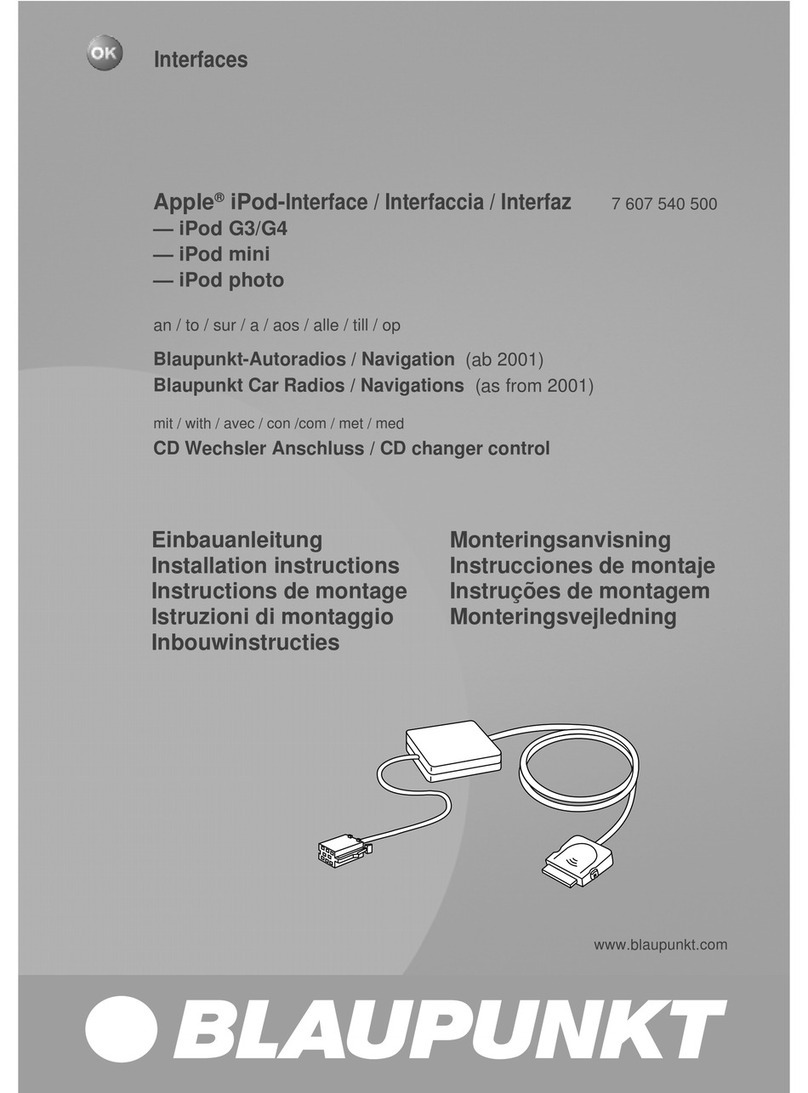 Blaupunkt iPod Interface Manual de usuario Blaupunkt iPod Interface Manual de usuario