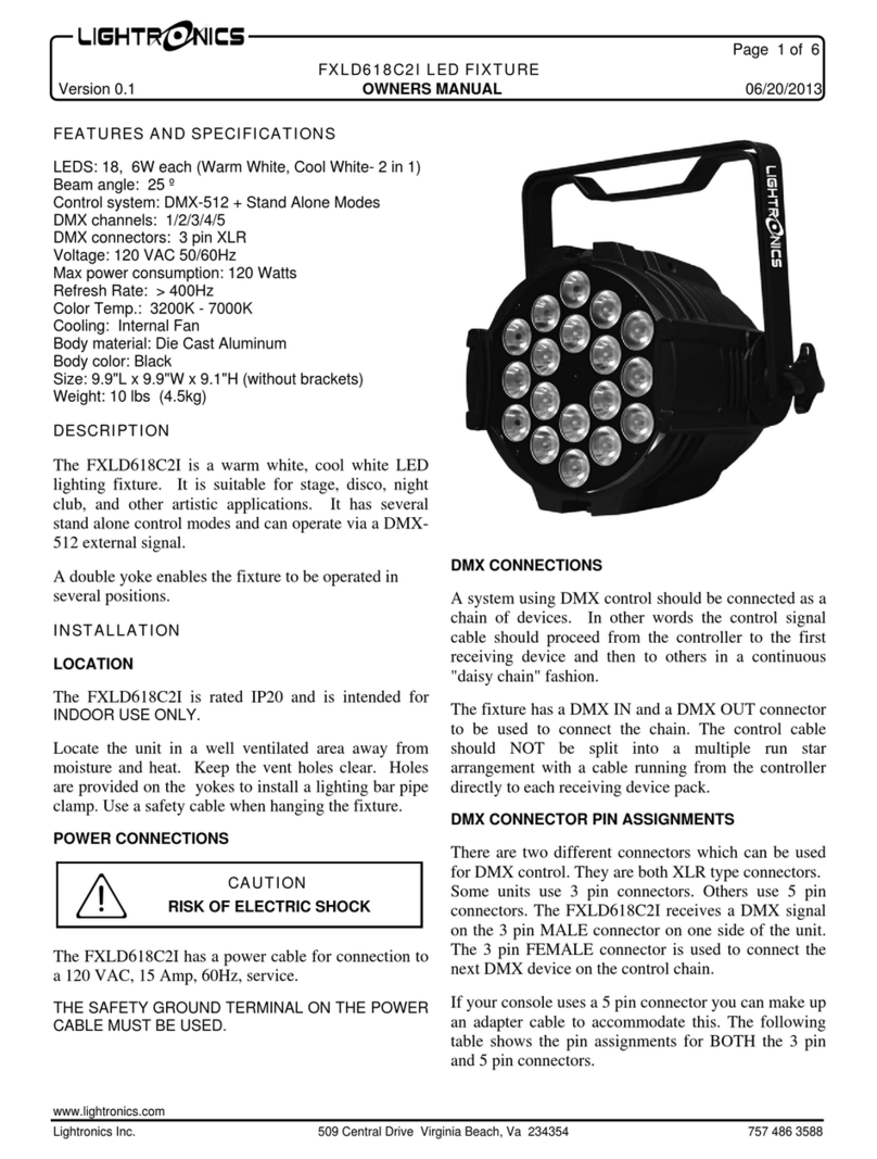 Lightronics FXLD618C2I Manual de usuario
