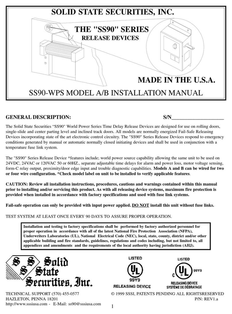 SOLID STATE SECURITIES SS90 Manual de usuario