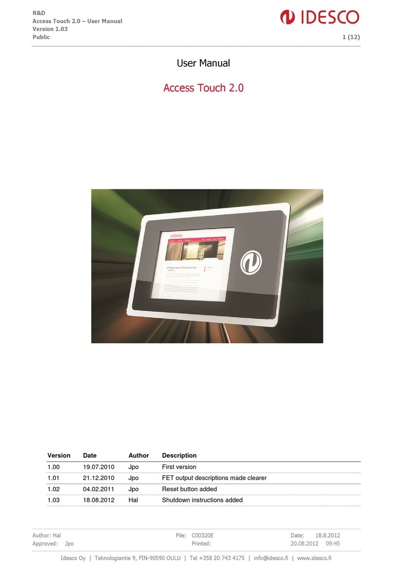 Idesco Access Touch 2.0 Manual de usuario