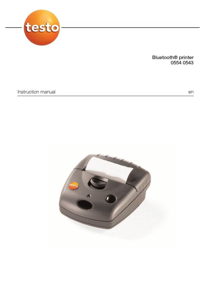 TESTO Thermal printer Manual de usuario