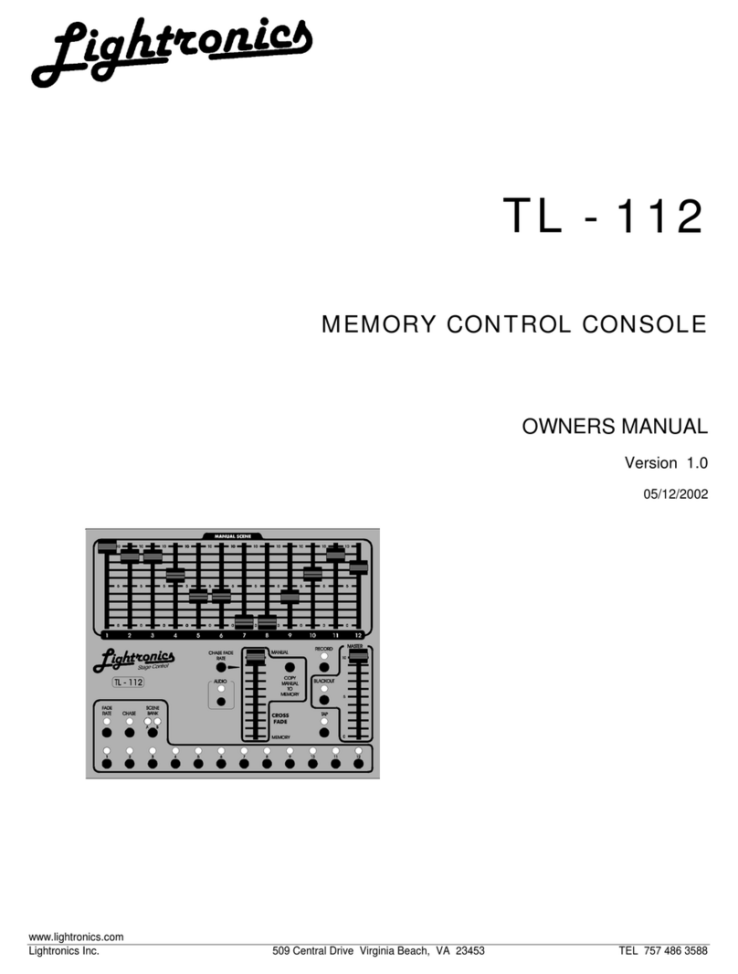 Lightronics TL - 112 Manual de usuario Lightronics TL - 112 Manual de usuario