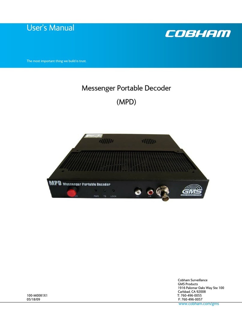 COBHAM Messenger Portable Decoder Manual de usuario