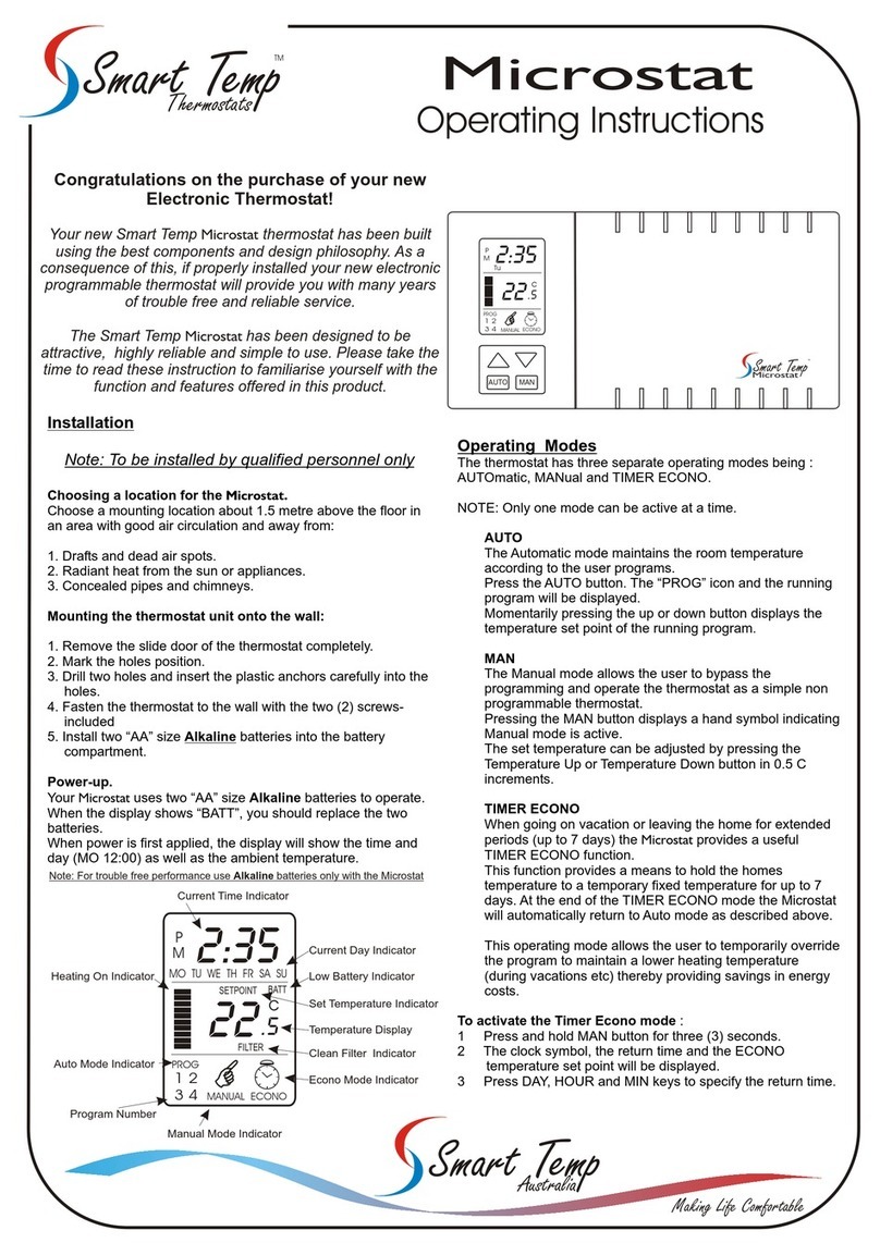 Smart temp Microstat Manual de usuario