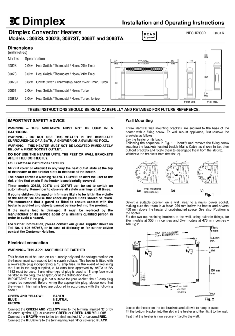 Dimplex 3082S Manual de usuario