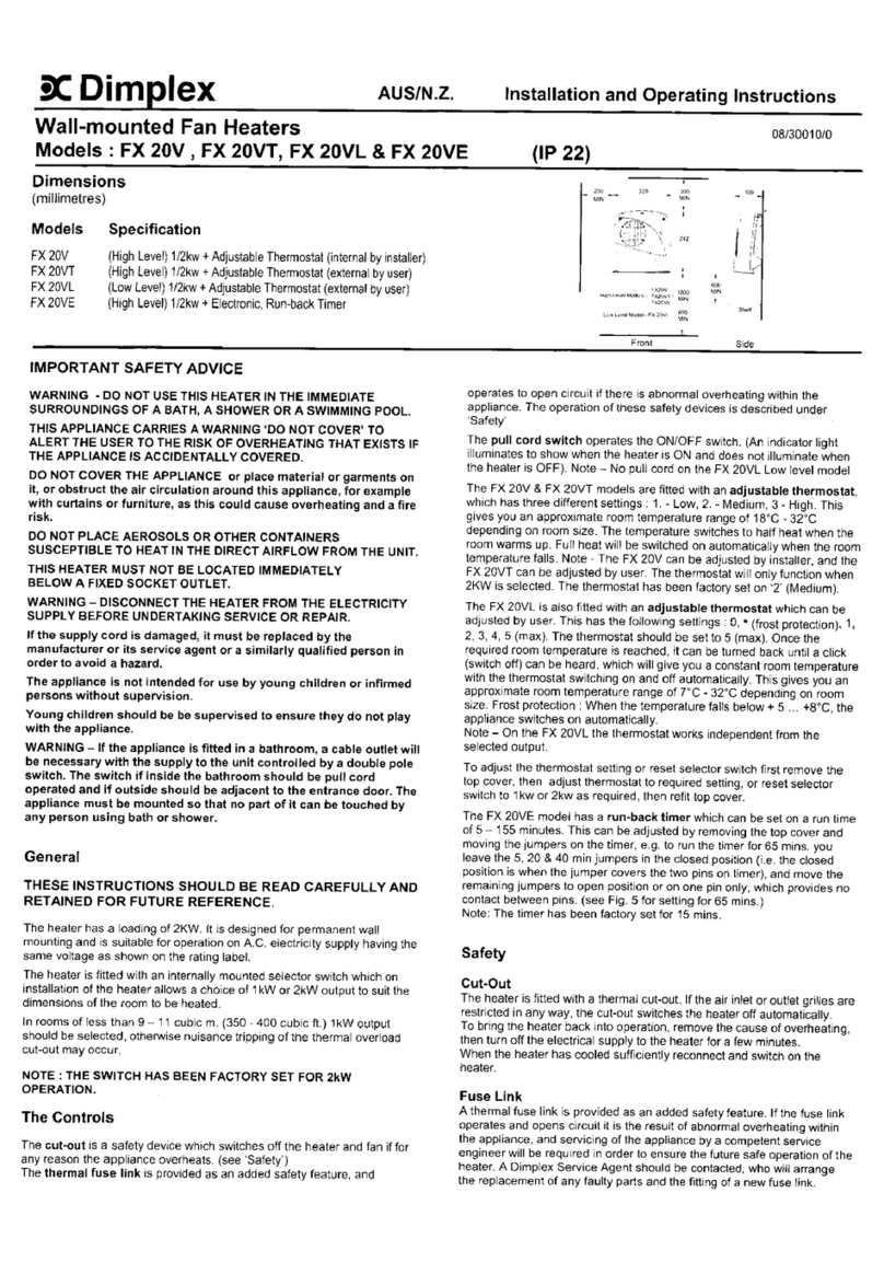 Dimplex FX 20V Manual de usuario