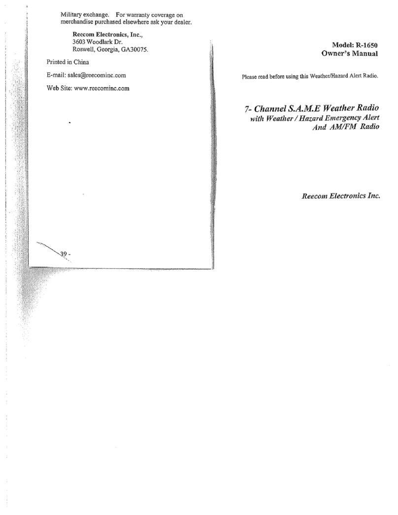 Reecom Electronics R-1650 Manual de usuario Reecom Electronics R-1650 Manual de usuario