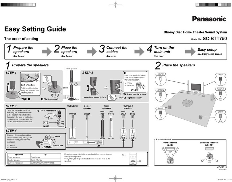 Panasonic SC-BTT75 Instrucciones de uso Panasonic SC-BTT75 Instrucciones de uso