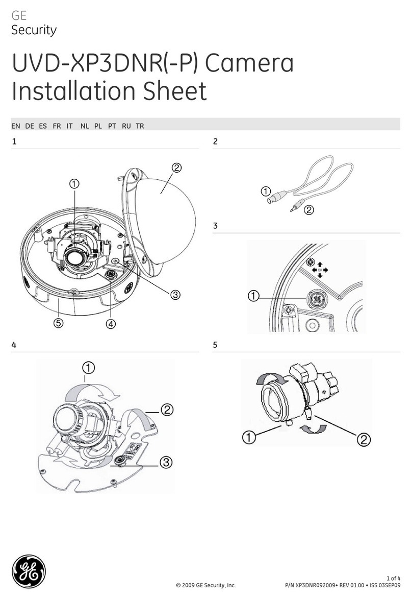 GE Security UVD-XP3DNR(-P) Instrucciones de montaje