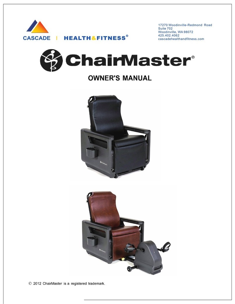 Cascade ChairMaster Manual de usuario Cascade ChairMaster Manual de usuario