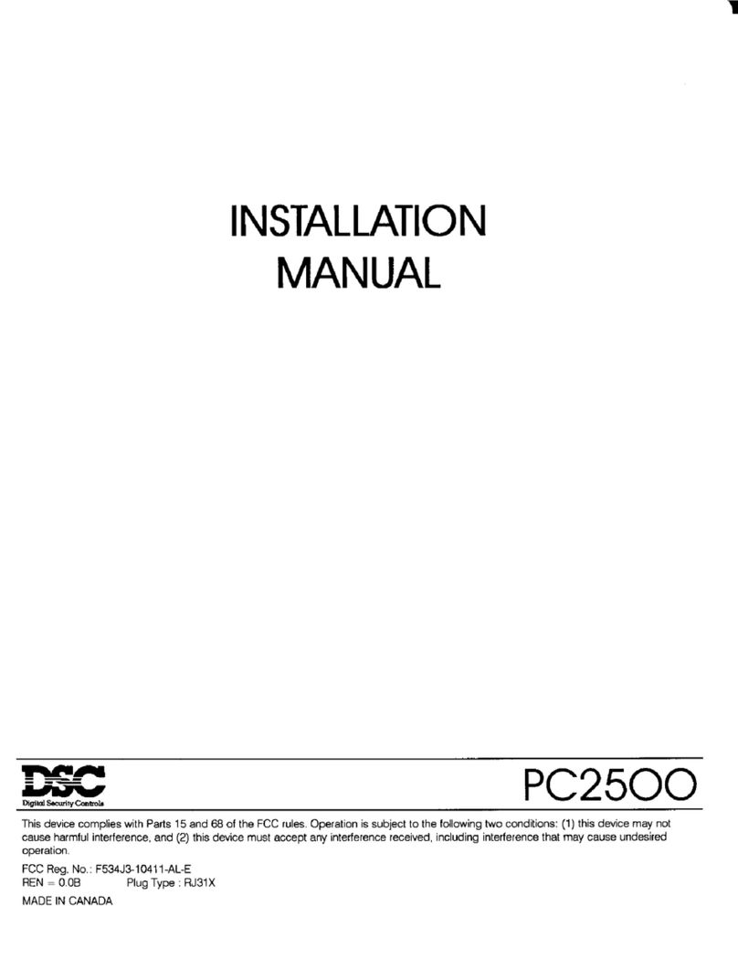 DSC PC 2500 Manual de usuario