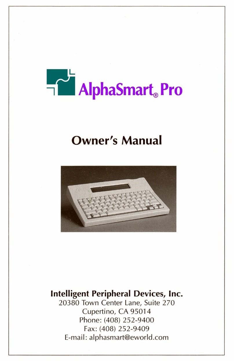 Intelligent Peripheral Devices AlphaSmart Pro Manual de usuario