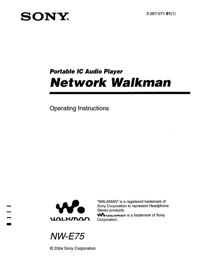 Sony NW-E75 - Network Walkman Manual de usuario