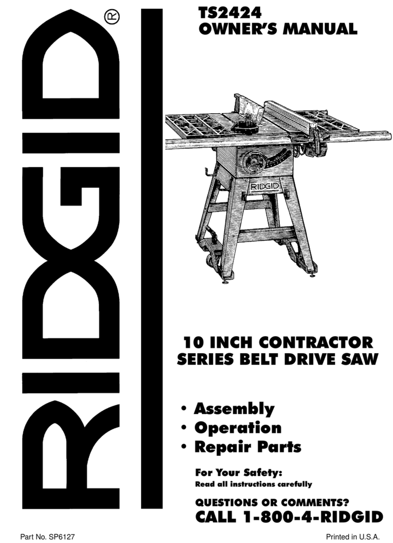 RIDGID Contractor TS2424 Manual de usuario