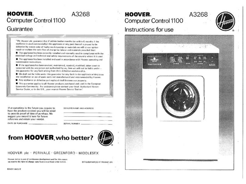 Hoover Computer Control 1100 A3268 Manual de usuario