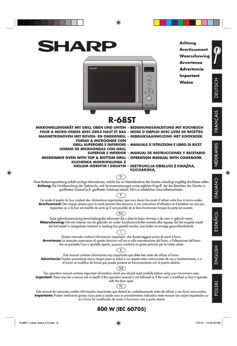 Sharp R-68ST Manual de usuario