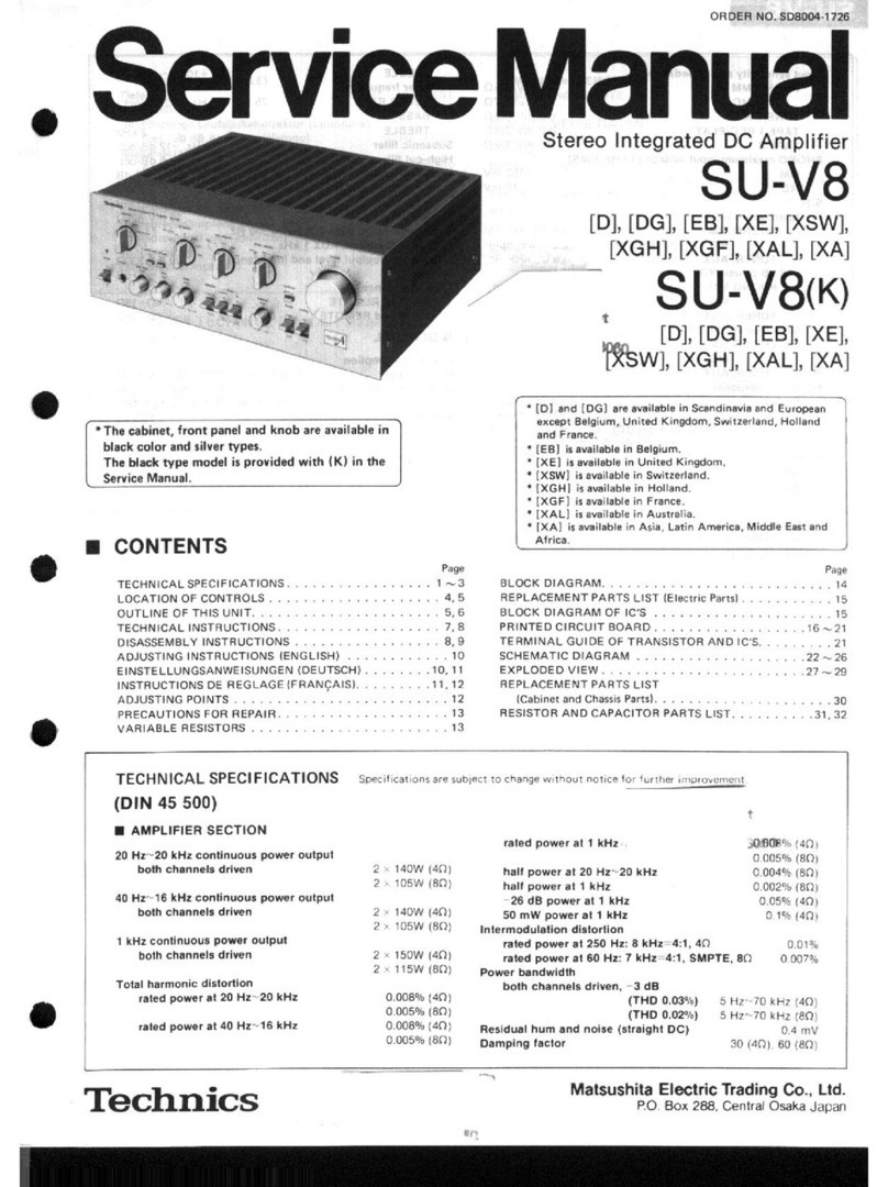 Technics SU-V8 Manual de usuario